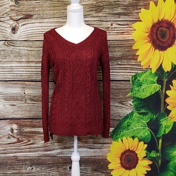 Faded Glory Sweaters - Faded Glory long sleeve wine colored sweater